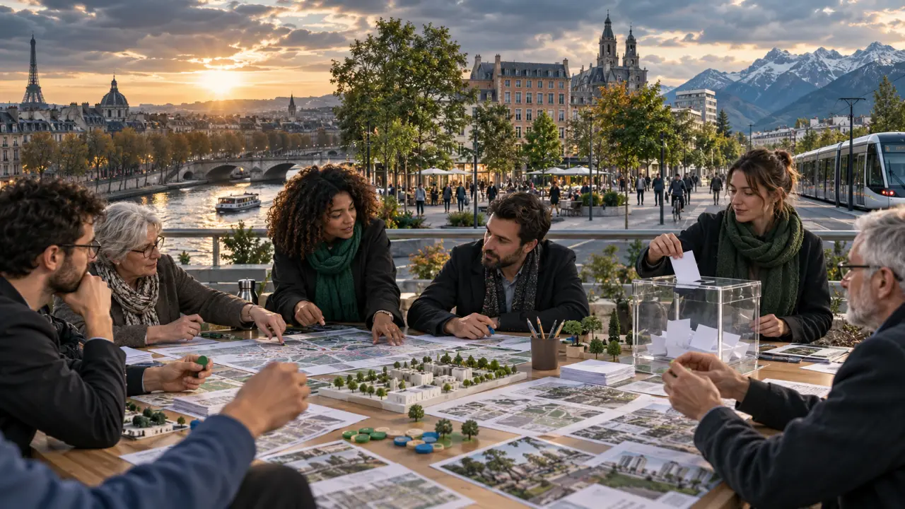 Citoyens réunis pour discuter de projets dans leur quartier