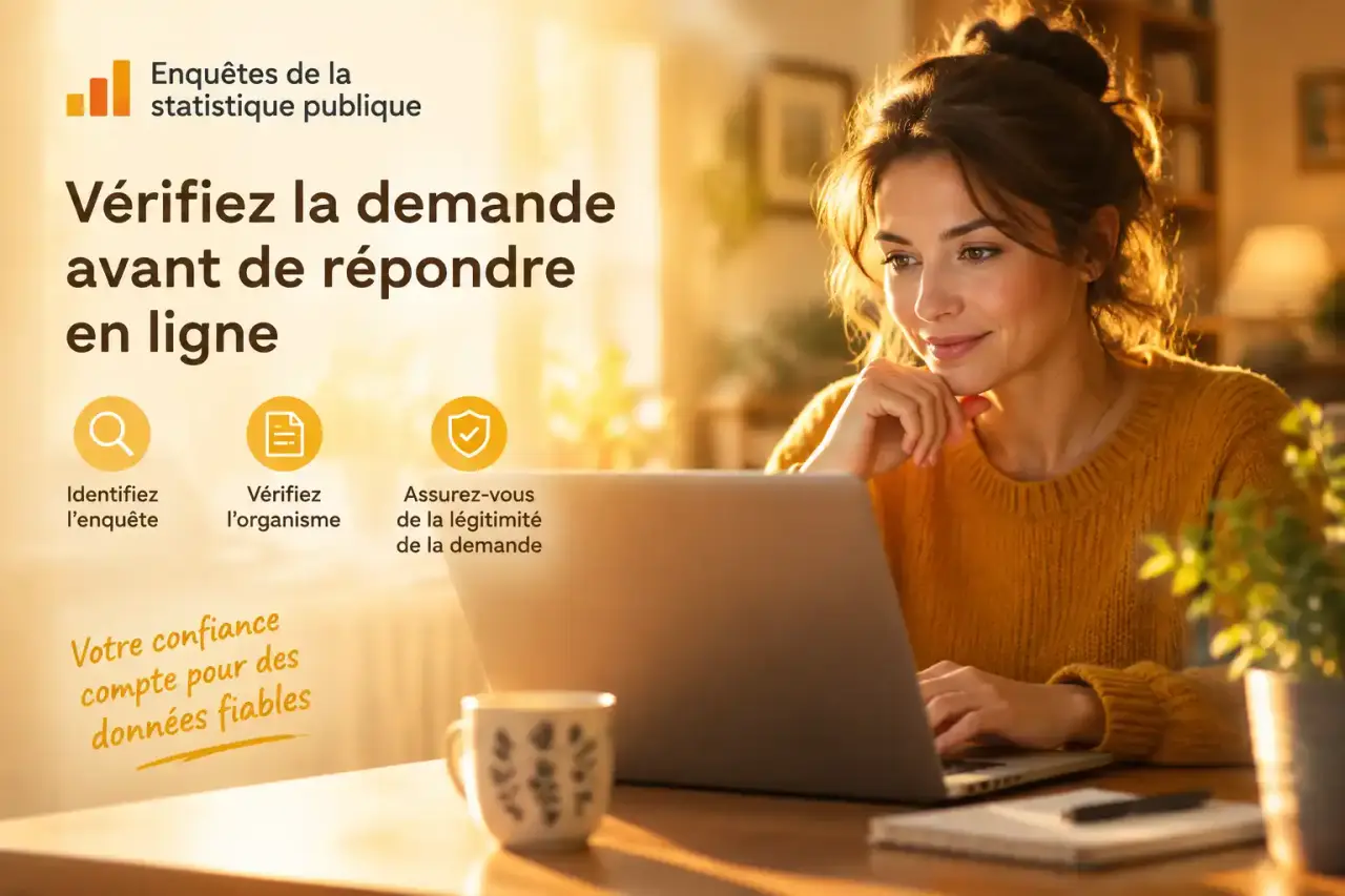 Enquêtes de la statistique publique : vérifiez la demande avant de répondre en ligne