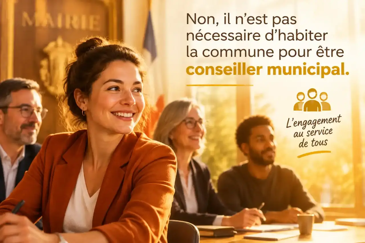 Non, il n’est pas nécessaire d’habiter la commune pour être conseiller municipal
