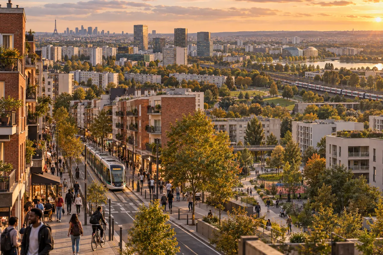 La banlieue parisienne, un territoire multiple entre couronne dense et villes nouvelles